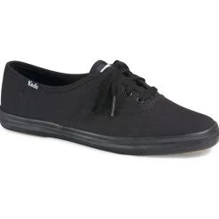 Hot Keds Champion Black Lace-Up Canvas Sneaker