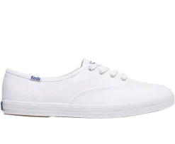 Hot Keds Champion White Lace-Up Canvas Sneaker