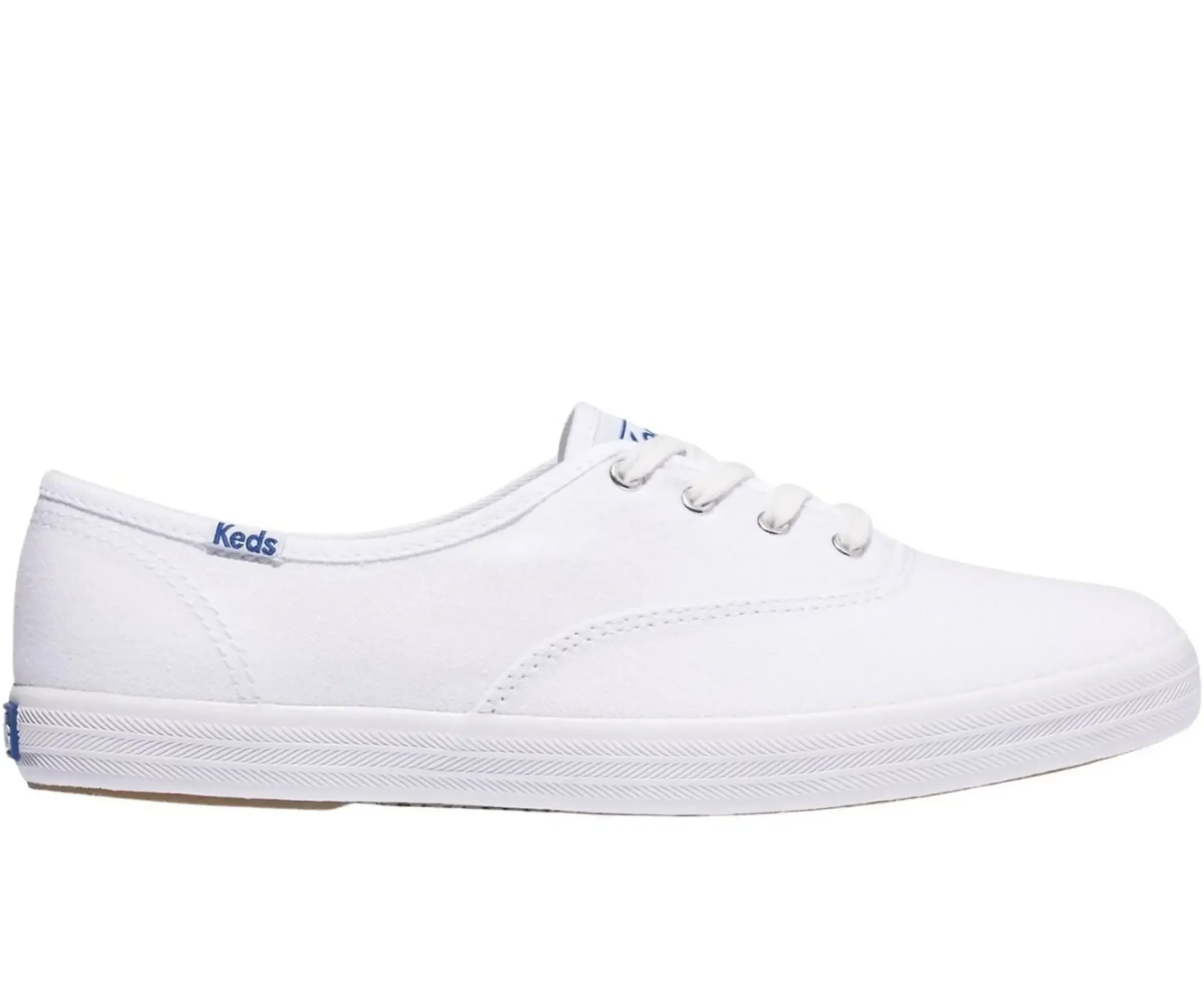 Hot Keds Champion White Lace-Up Canvas Sneaker