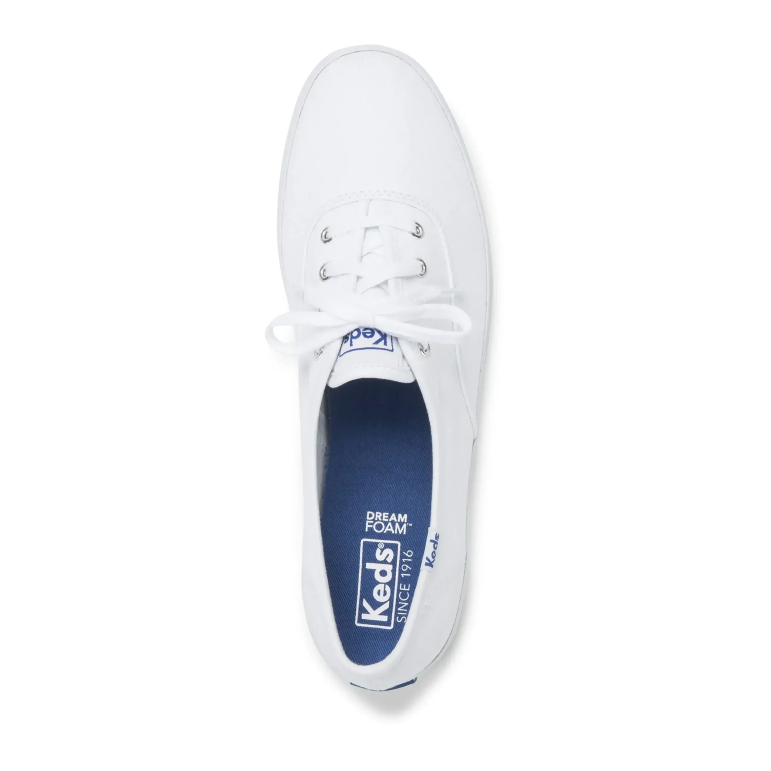 Hot Keds Champion White Lace-Up Canvas Sneaker