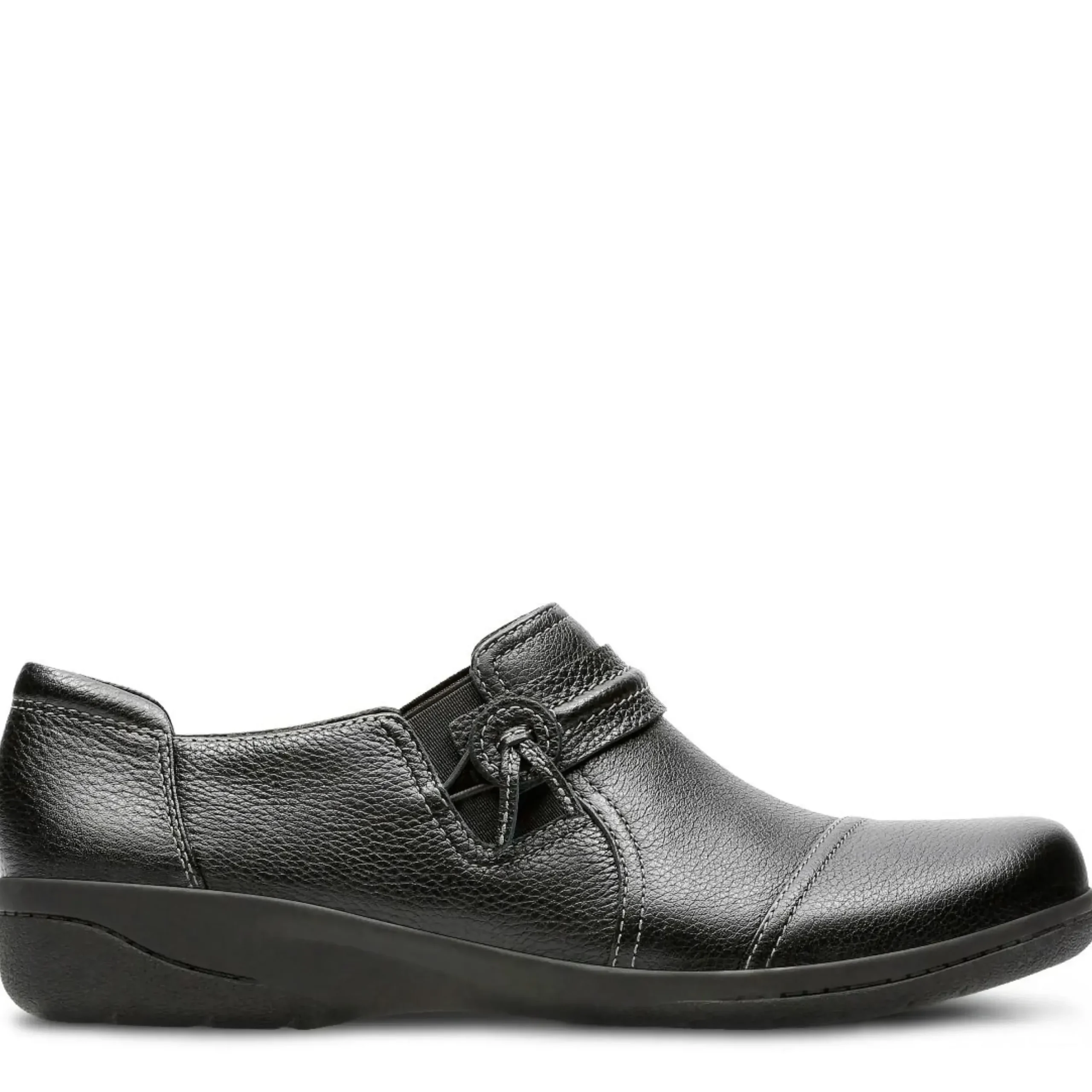 Sale Clarks Cheyn Madi Black Leather Slip-On