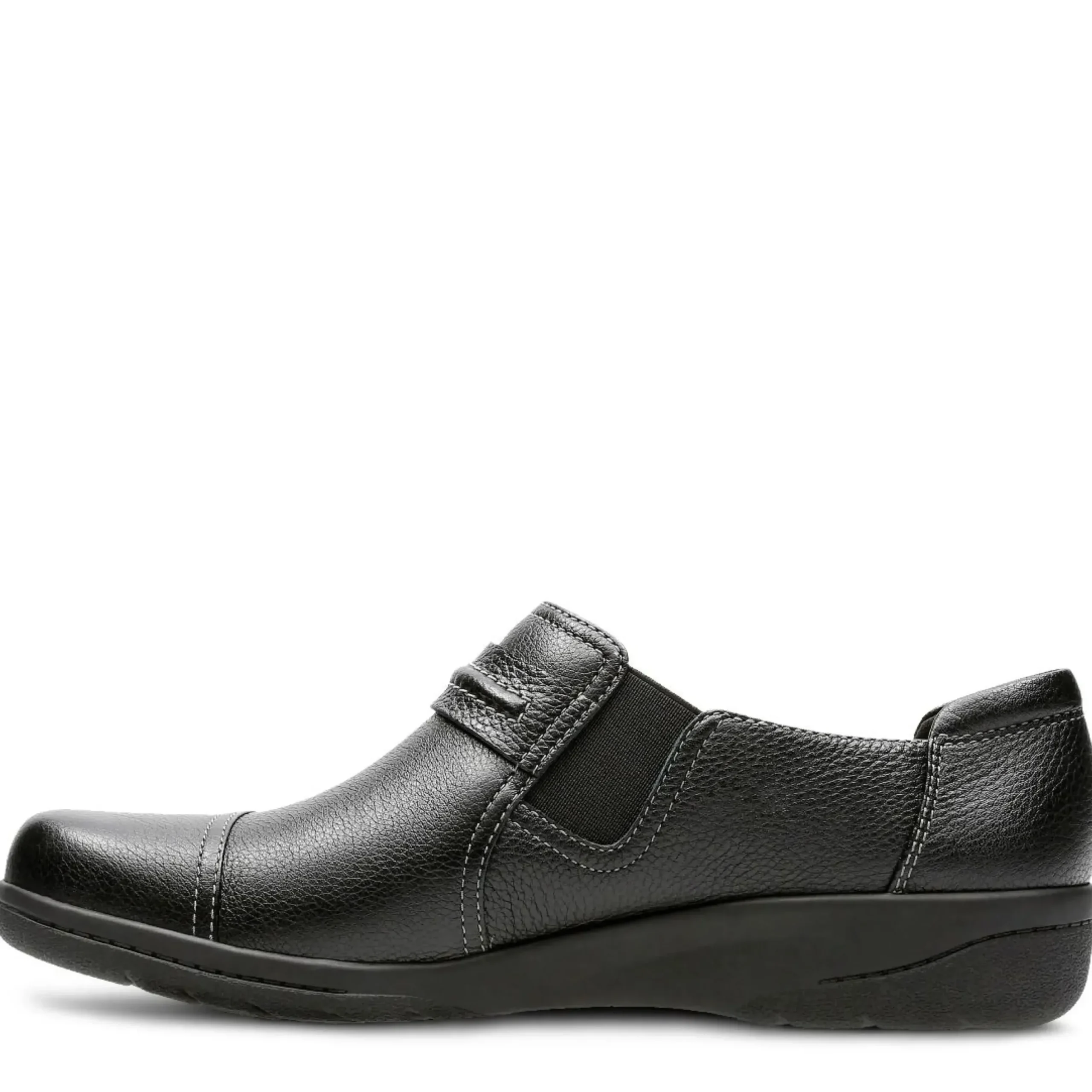 Sale Clarks Cheyn Madi Black Leather Slip-On