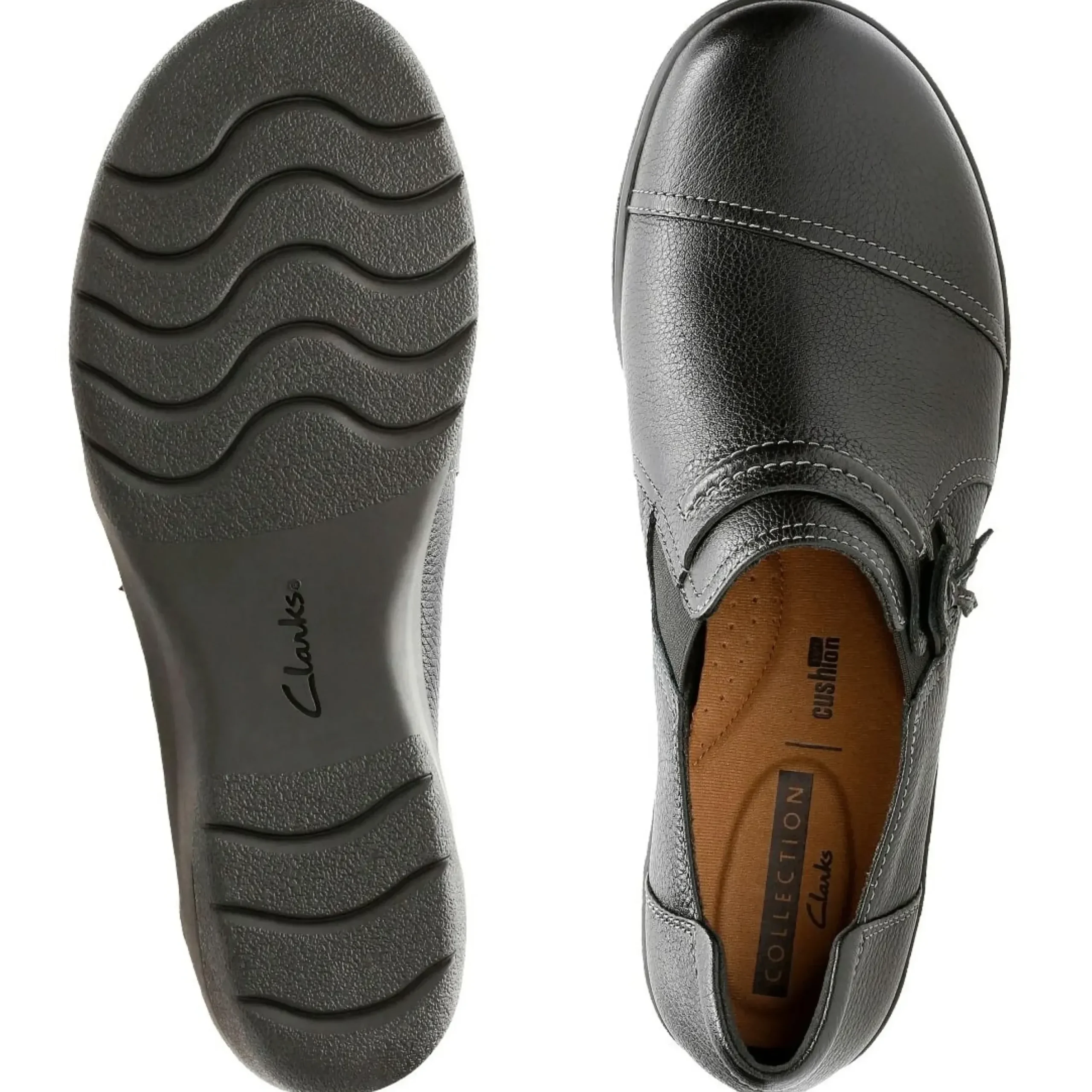 Sale Clarks Cheyn Madi Black Leather Slip-On