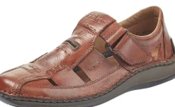 Discount Rieker Clarino Brown Leather Fisherman Sandal