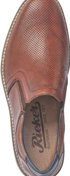 Hot Rieker Clarino Brown Leather Slip-On Dress Shoe