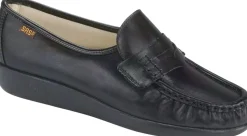 Sale SAS Shoes Classic Black Leather Slip-On Loafer