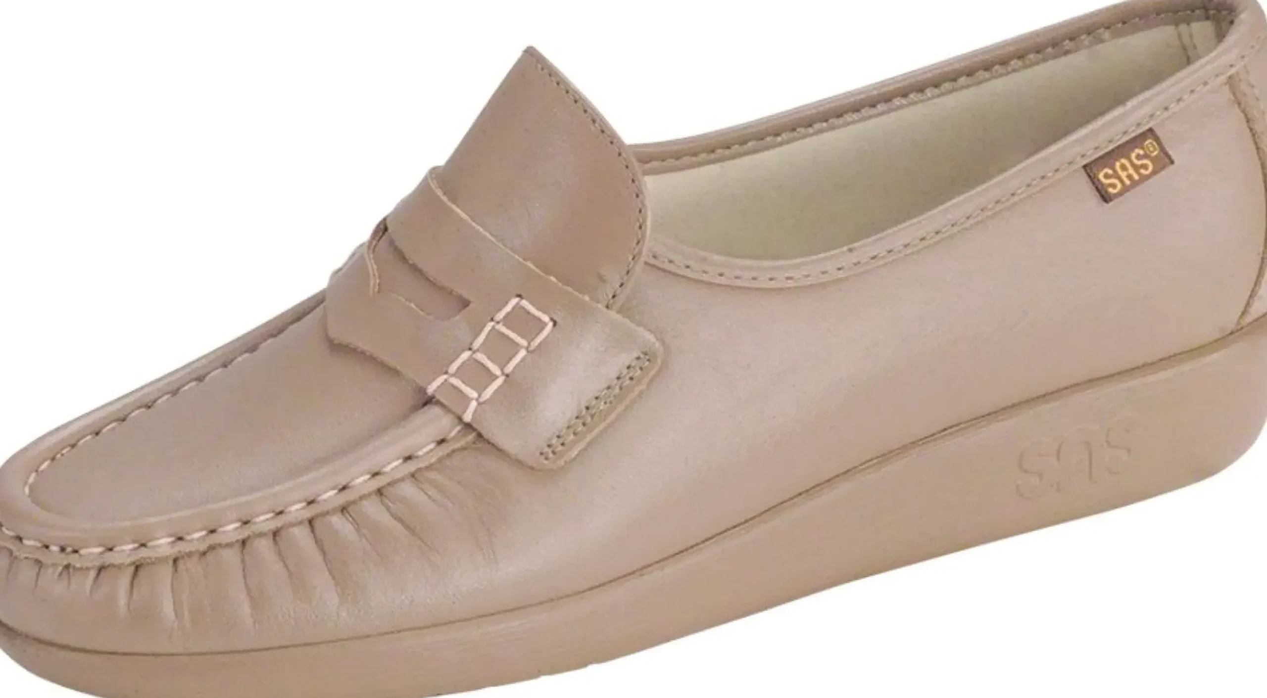 Sale SAS Shoes Classic Mocha Leather Slip-On Loafer