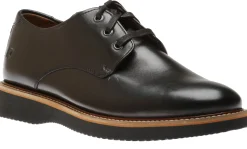 Outlet Dunham Clyde Black Leather Plain Toe Oxford Shoe