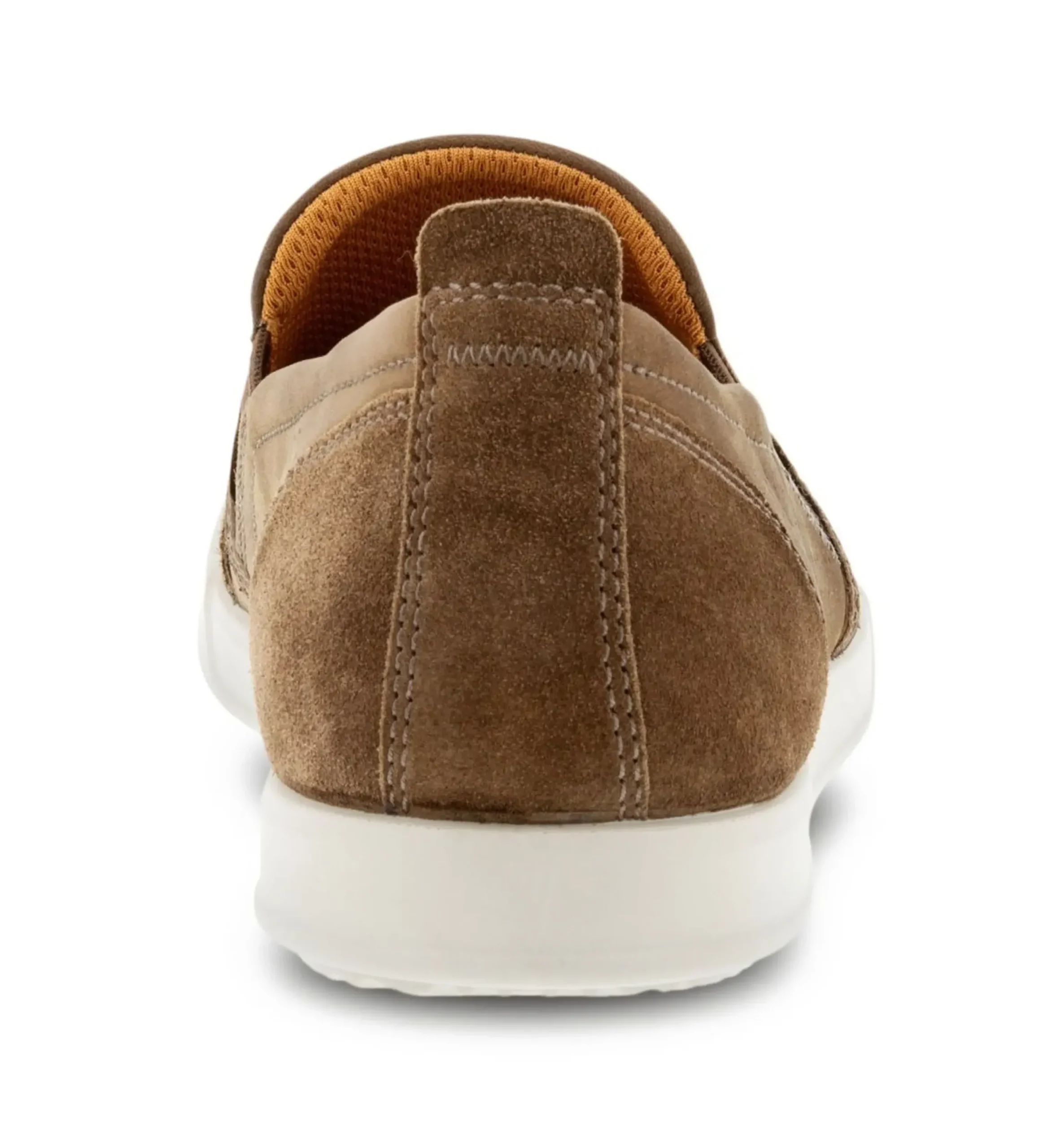 New Ecco Collin 2.0 Birch Brown Nubuck Leather Slip-On Sneaker
