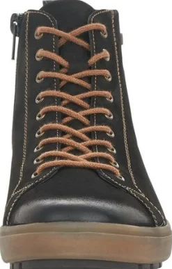Remonte Columbo Black Leather Lace-Up Winter Boot
