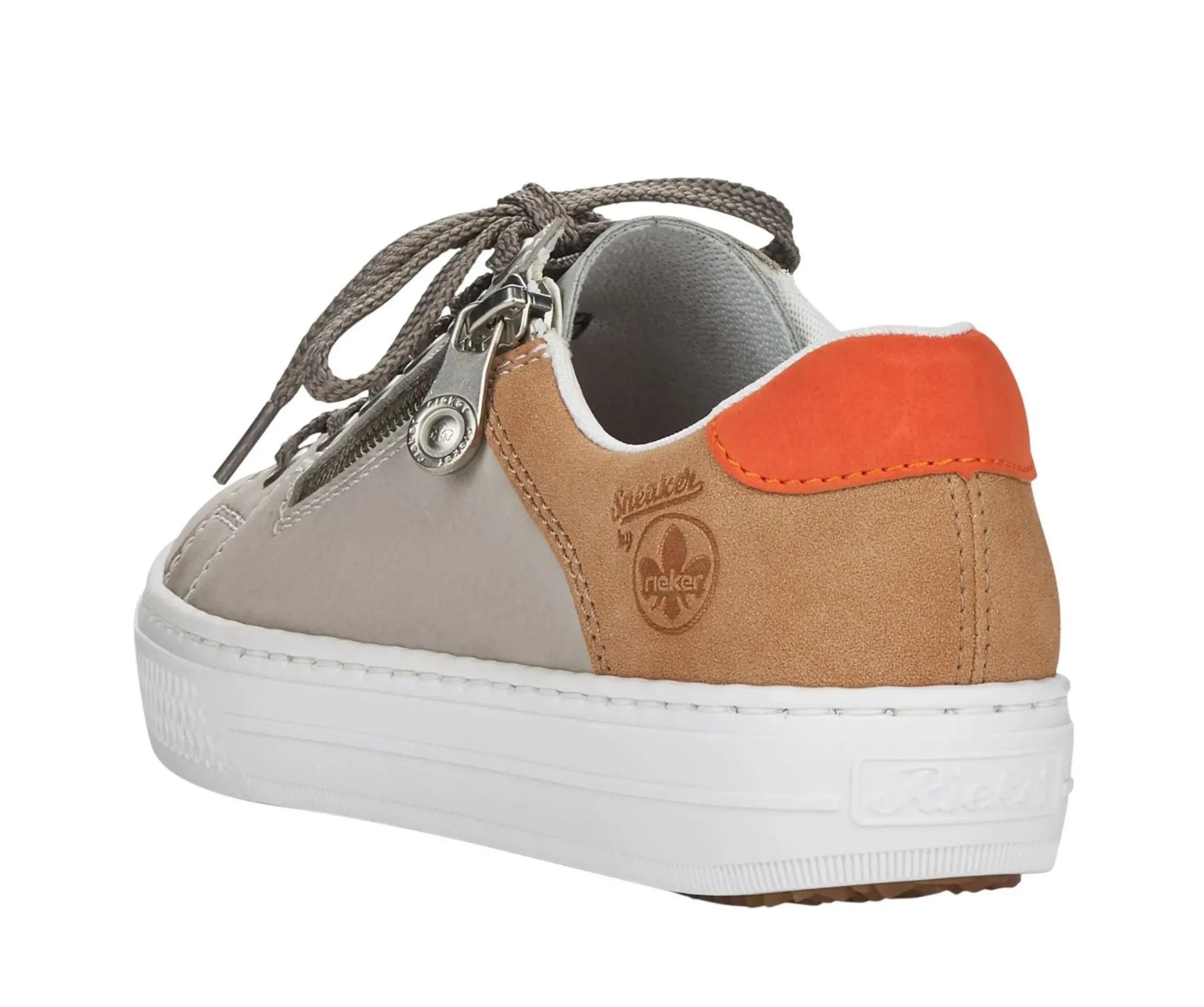 Clearance Rieker Columbo Grey Multicolour Lace-Up Sneaker