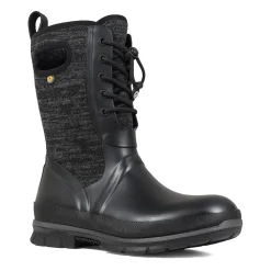Outlet Bogs Crandall Lace Knit Black Women's Winter Boot