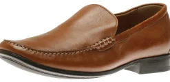 Johnston & Murphy Cresswell Cognac Brown Leather Venetian Loafer