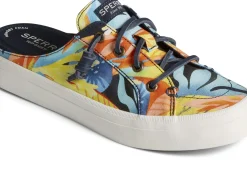 Sale Sperry Crest Vibe Coral Floral Navy Multicolour Mule Sneaker