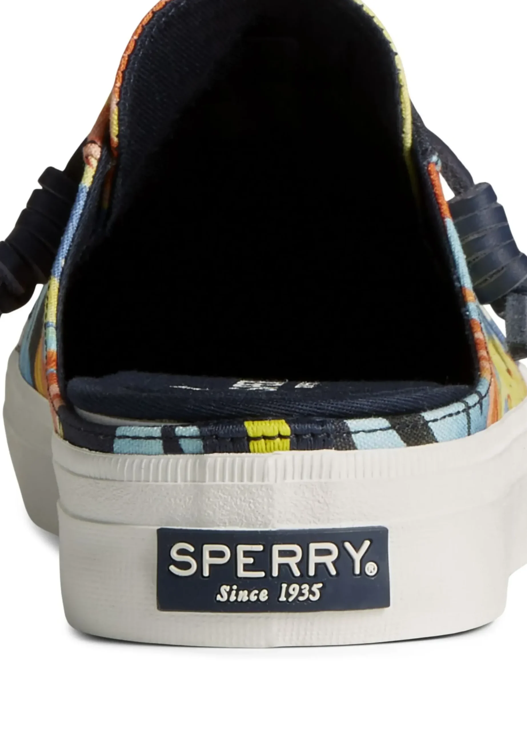 Sale Sperry Crest Vibe Coral Floral Navy Multicolour Mule Sneaker