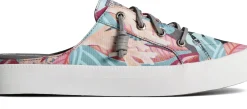 Clearance Sperry Crest Vibe Coral Floral Pink Mule Sneaker