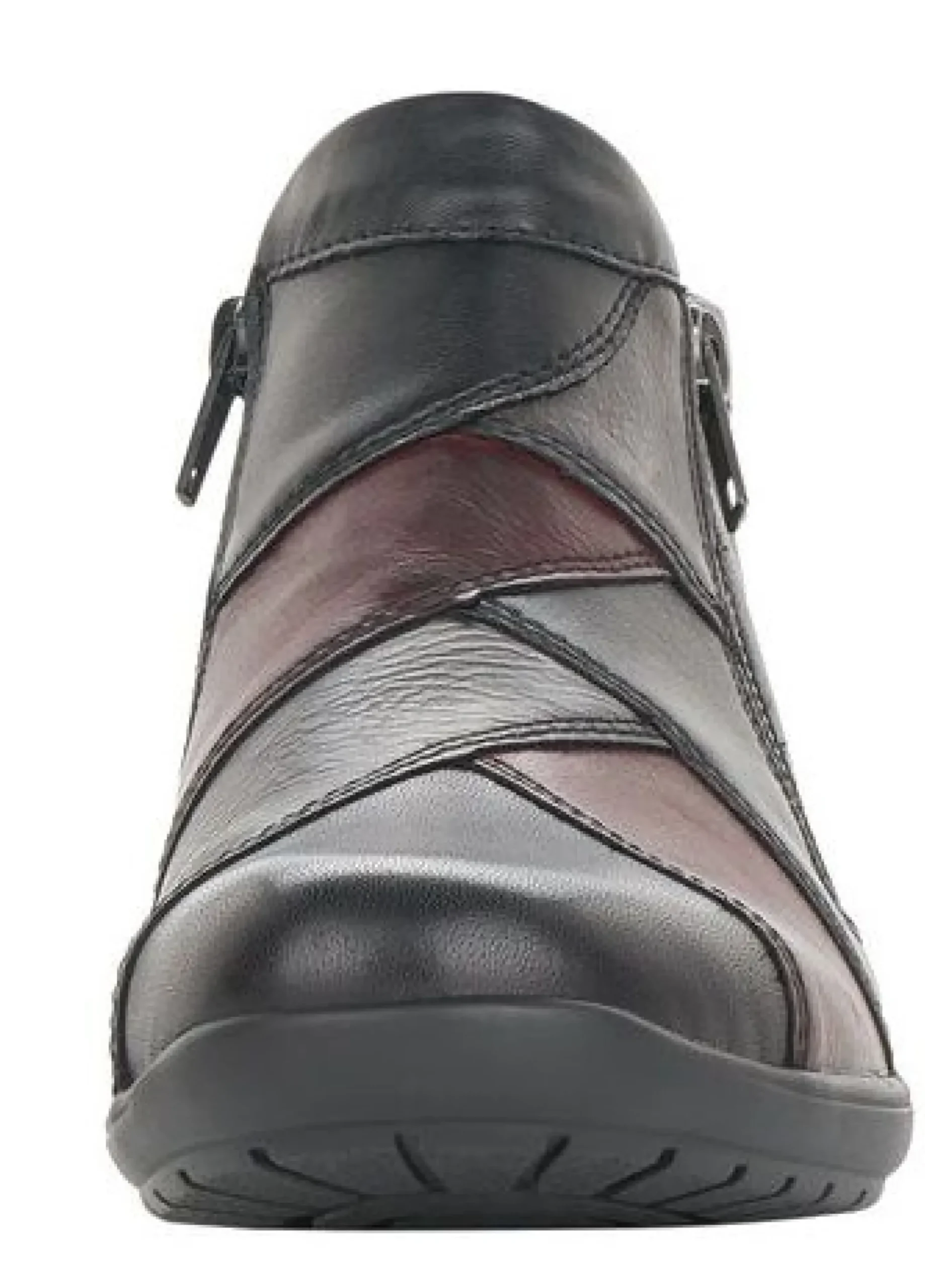 Online Remonte Cristallino Black Wine Leather Ankle Boot