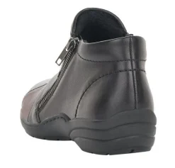 Online Remonte Cristallino Black Wine Leather Ankle Boot