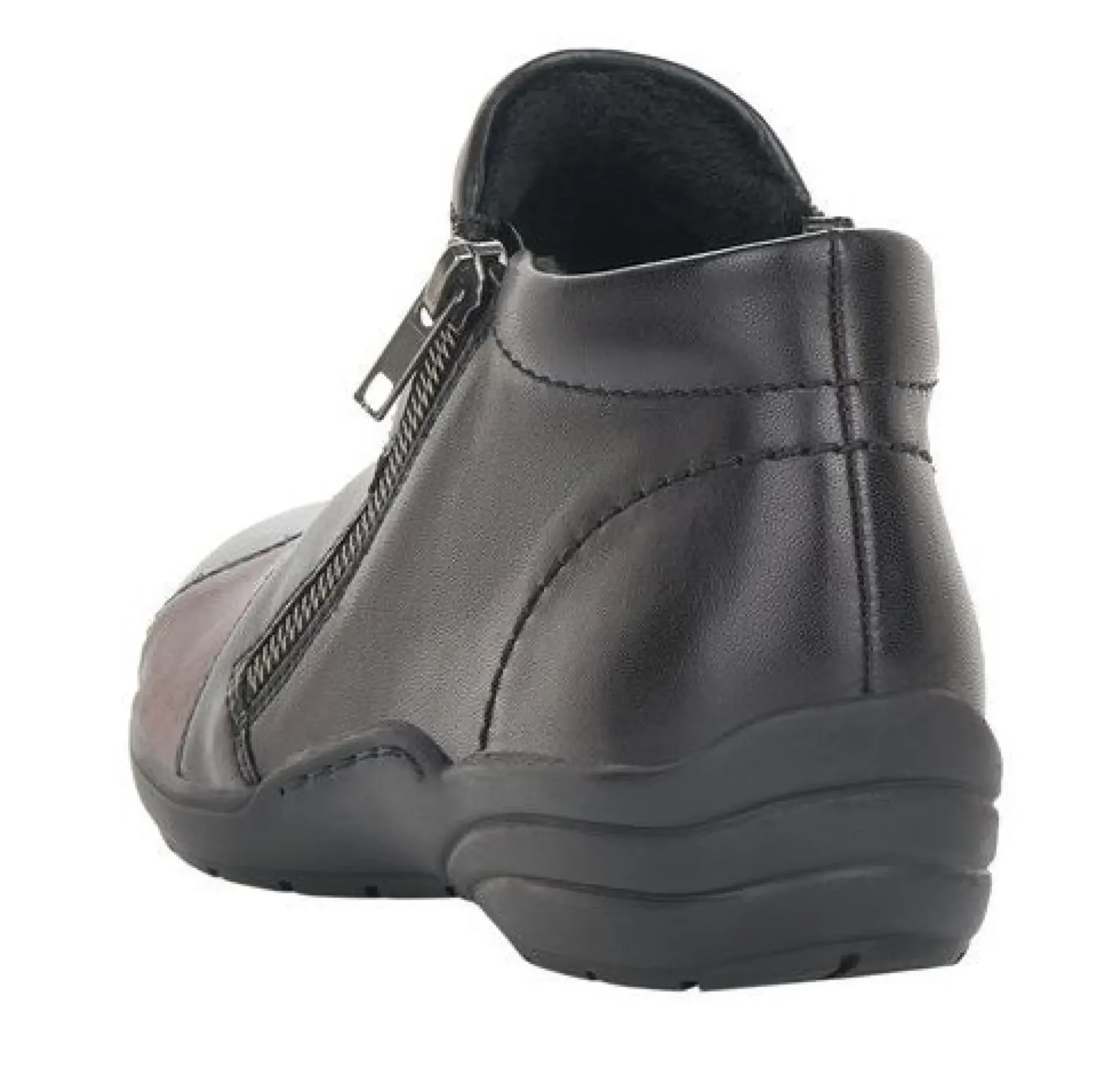 Online Remonte Cristallino Black Wine Leather Ankle Boot
