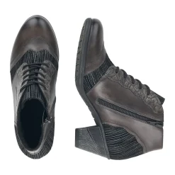 Online Remonte Cristallino Grey Leather Embossed Ankle Boot