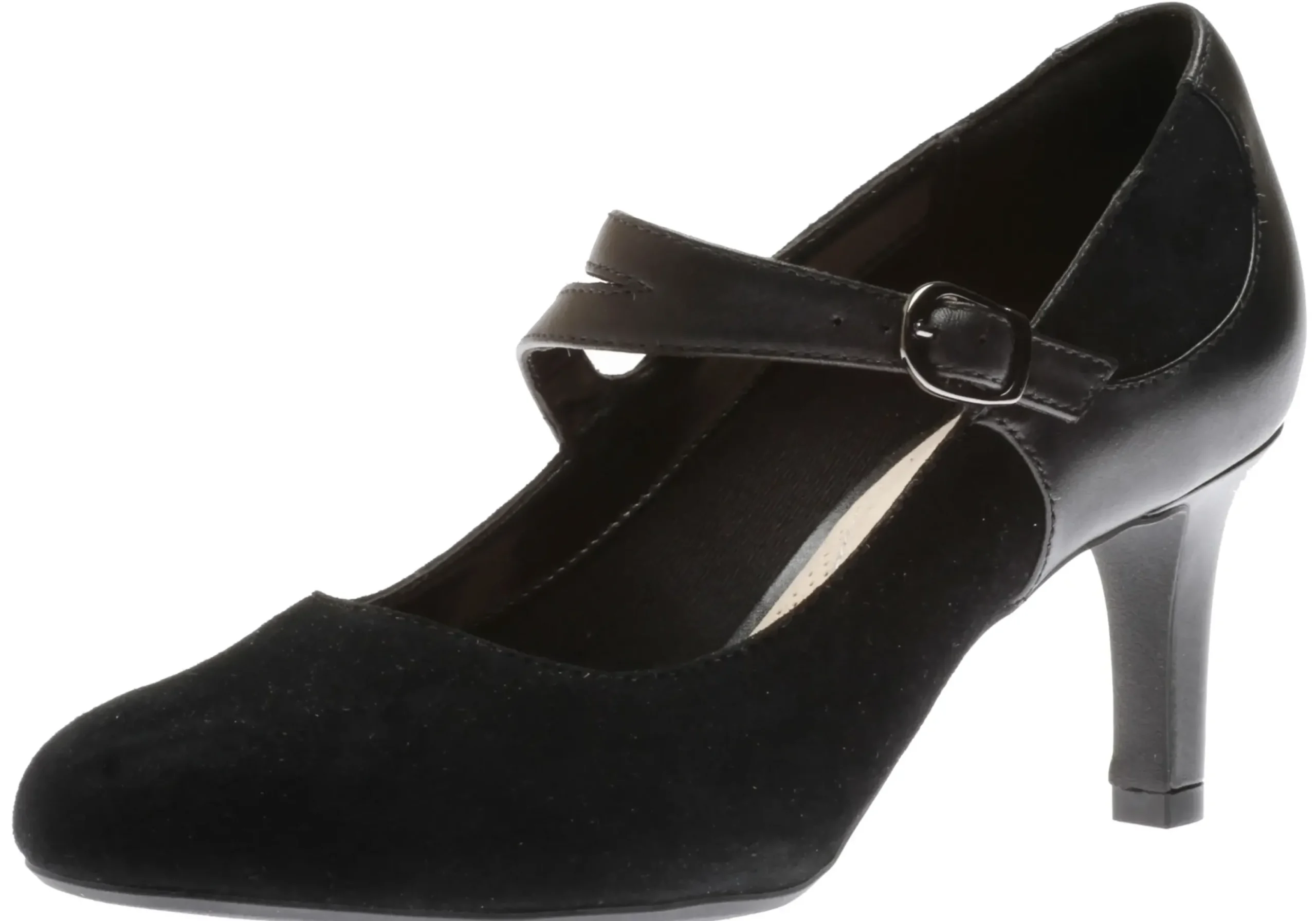 Online Clarks Dancer Reece Black Suede Mary Jane Pump