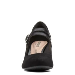 Online Clarks Dancer Reece Black Suede Mary Jane Pump