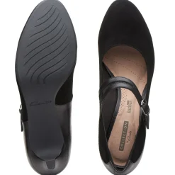 Online Clarks Dancer Reece Black Suede Mary Jane Pump