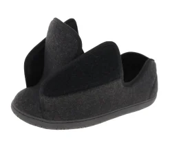 Online Foamtreads Doctor 2 Black Wool Slipper