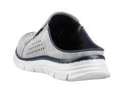Hot Rieker Dollaro Grey Perforated Athletic Slip-On Mule