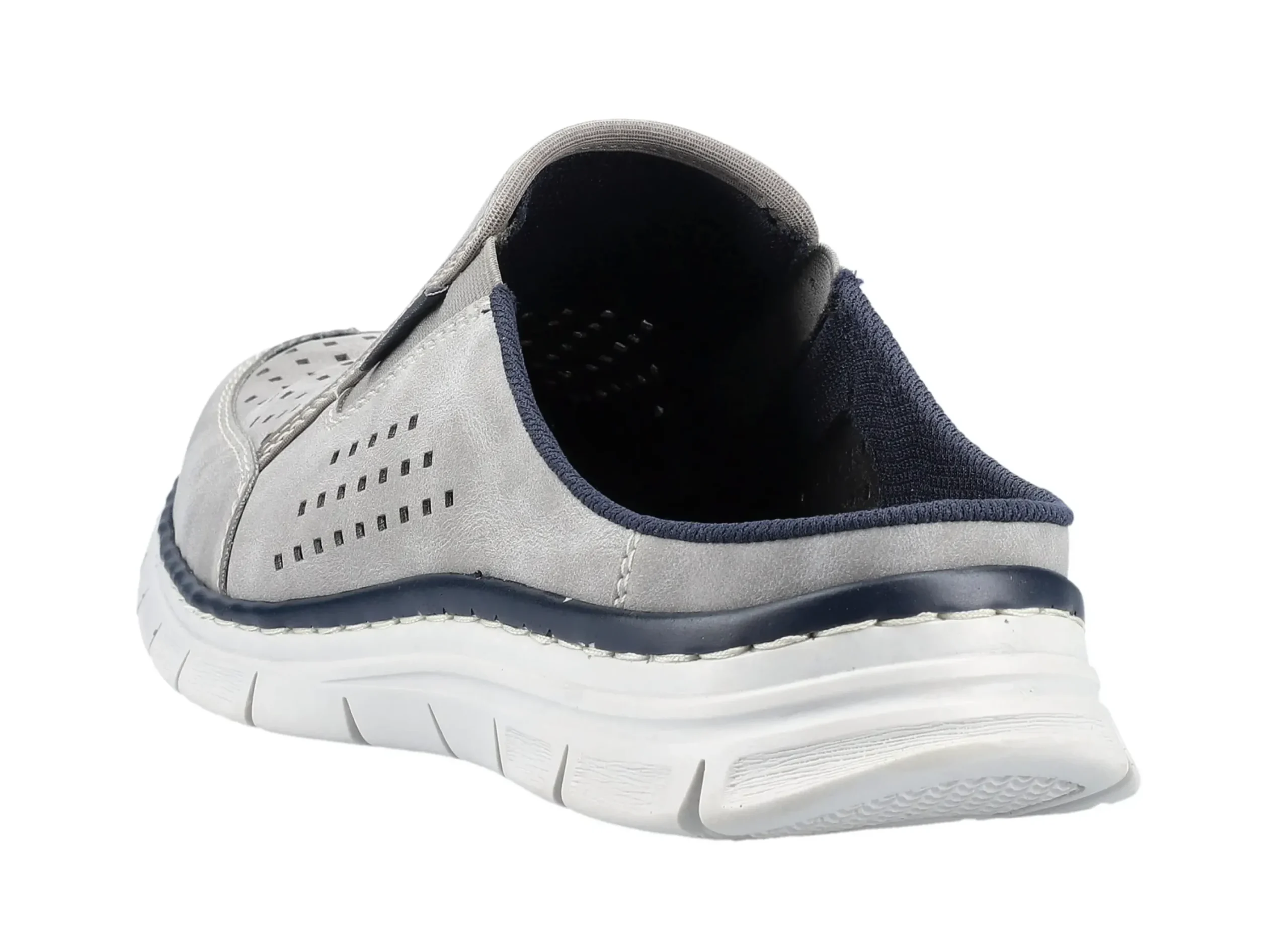 Hot Rieker Dollaro Grey Perforated Athletic Slip-On Mule