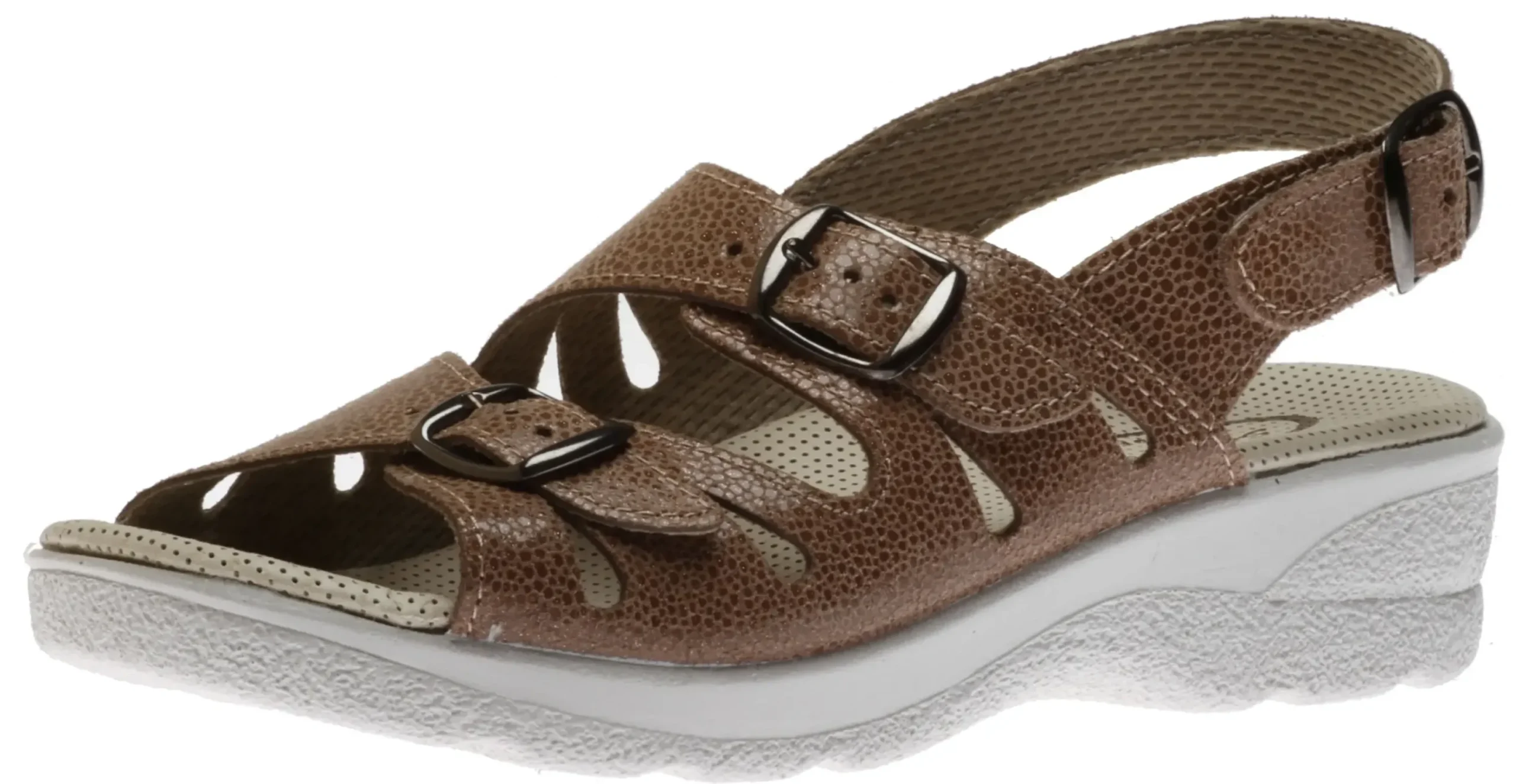 Clearance Lady Diana Double Buckle Taupe