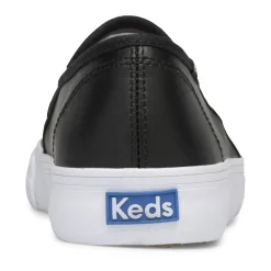 Sale Keds Double Decker Black Perforated Leather Slip-On Sneaker