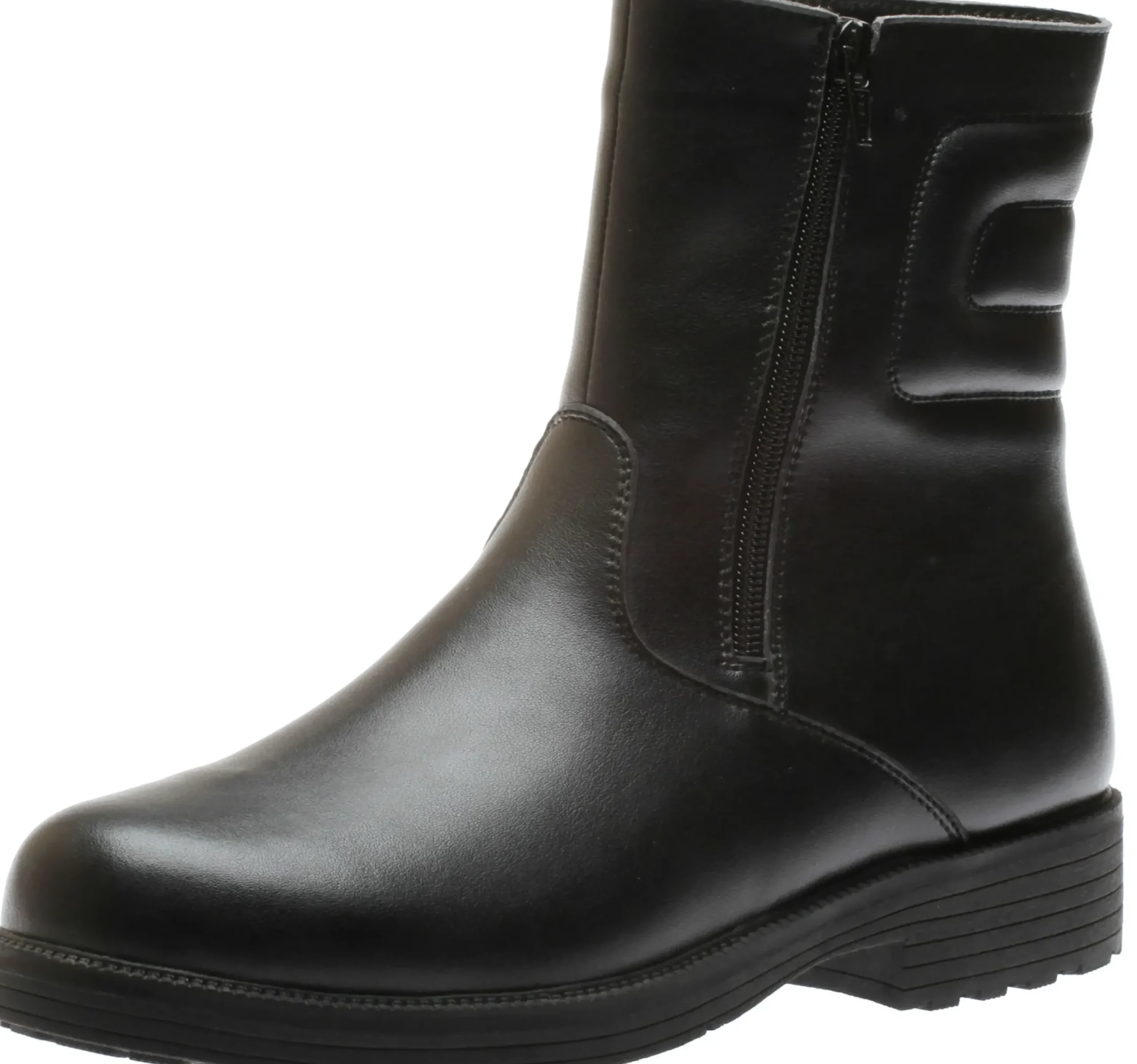 Best Shoe tech Double Zipper Grip Black Winter Boot