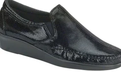 SAS Shoes Dream Black Snake Slip-On Loafer