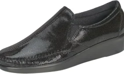 SAS Shoes Dream Black Snake Slip-On Loafer