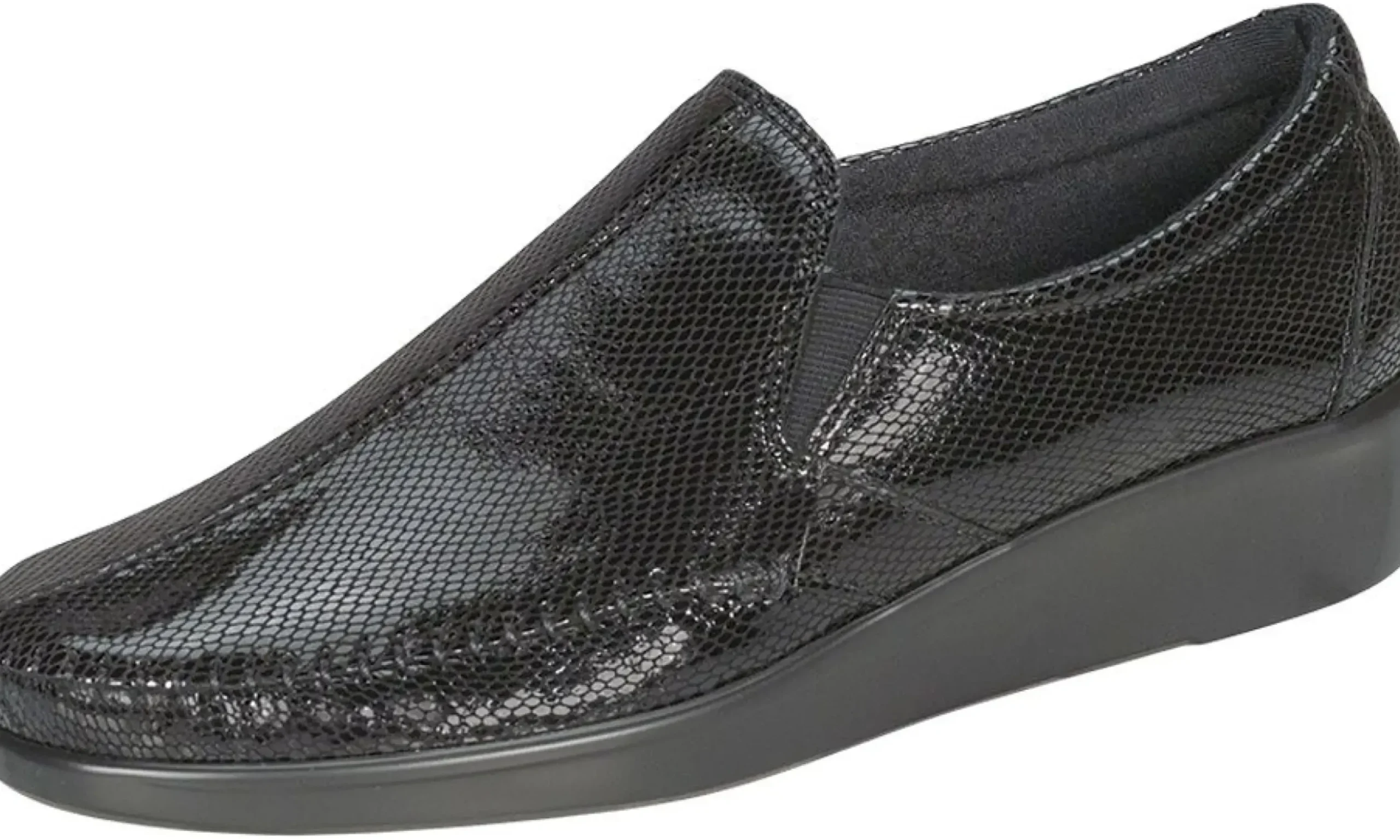 SAS Shoes Dream Black Snake Slip-On Loafer