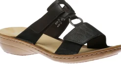 Clearance Rieker Eagle Black Slide Sandal
