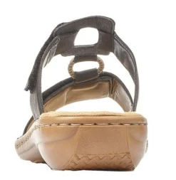 Clearance Rieker Eagle Black Slide Sandal