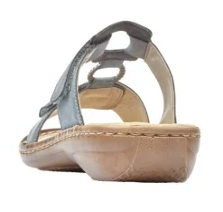 New Rieker Eagle Blue Slide Sandal