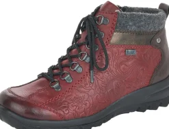 New Rieker Eagle Wine Lace-Up Ankle Boot