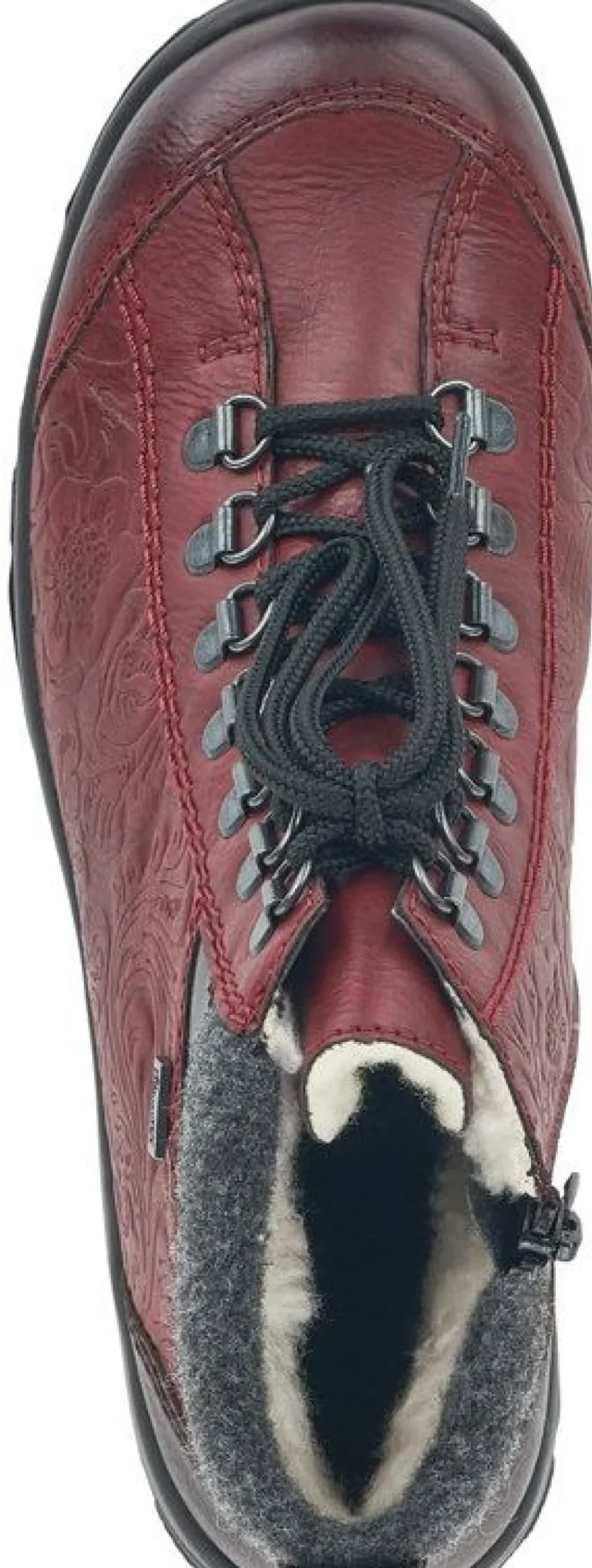 New Rieker Eagle Wine Lace-Up Ankle Boot