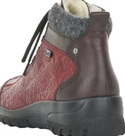 New Rieker Eagle Wine Lace-Up Ankle Boot