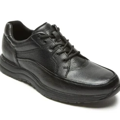 Sale Rockport Edge Hill Black Leather Lace-Up Walking Shoe