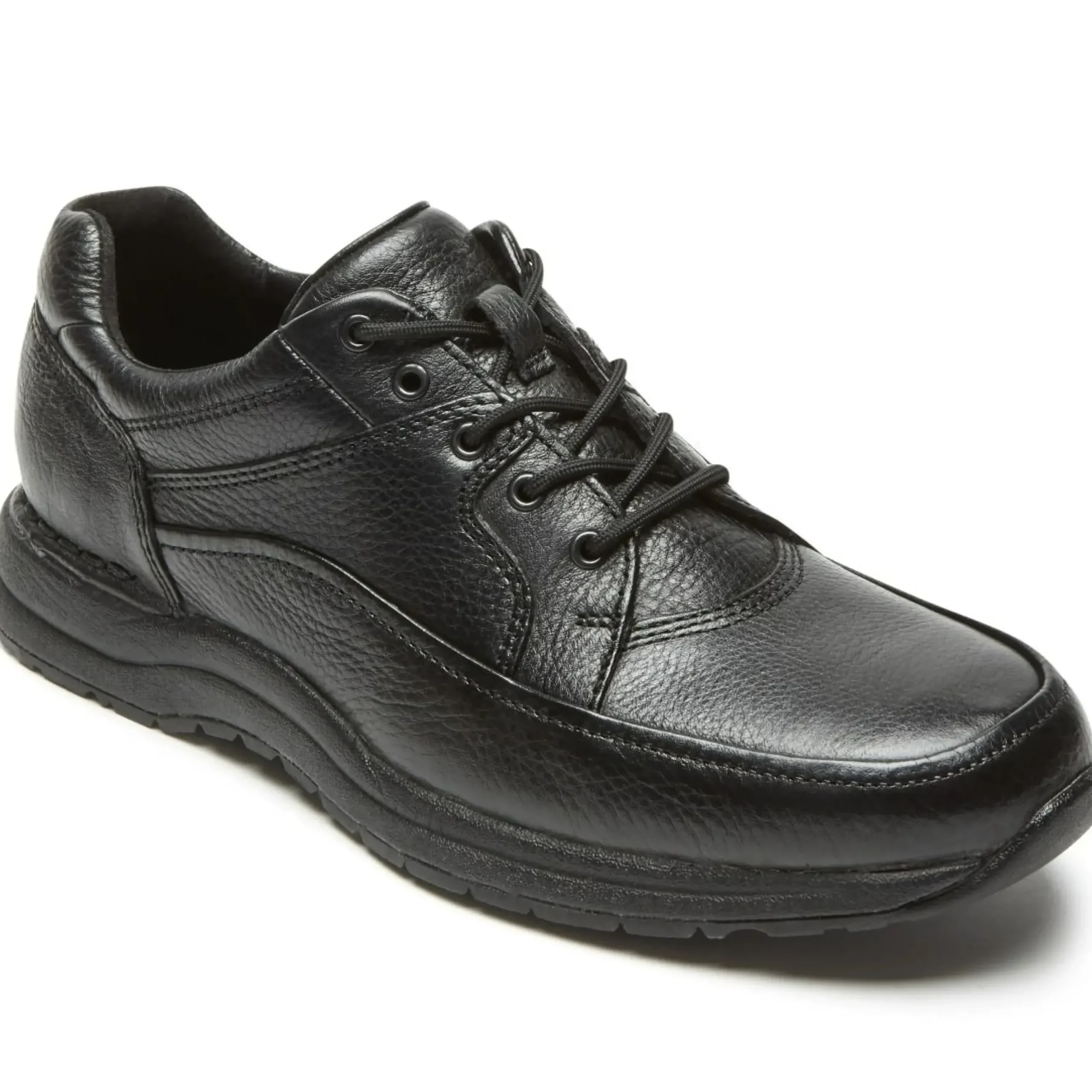 Sale Rockport Edge Hill Black Leather Lace-Up Walking Shoe