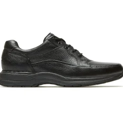 Sale Rockport Edge Hill Black Leather Lace-Up Walking Shoe