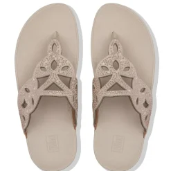 Online Fit Flop Elora Crystal Rose Gold Thong Sandal