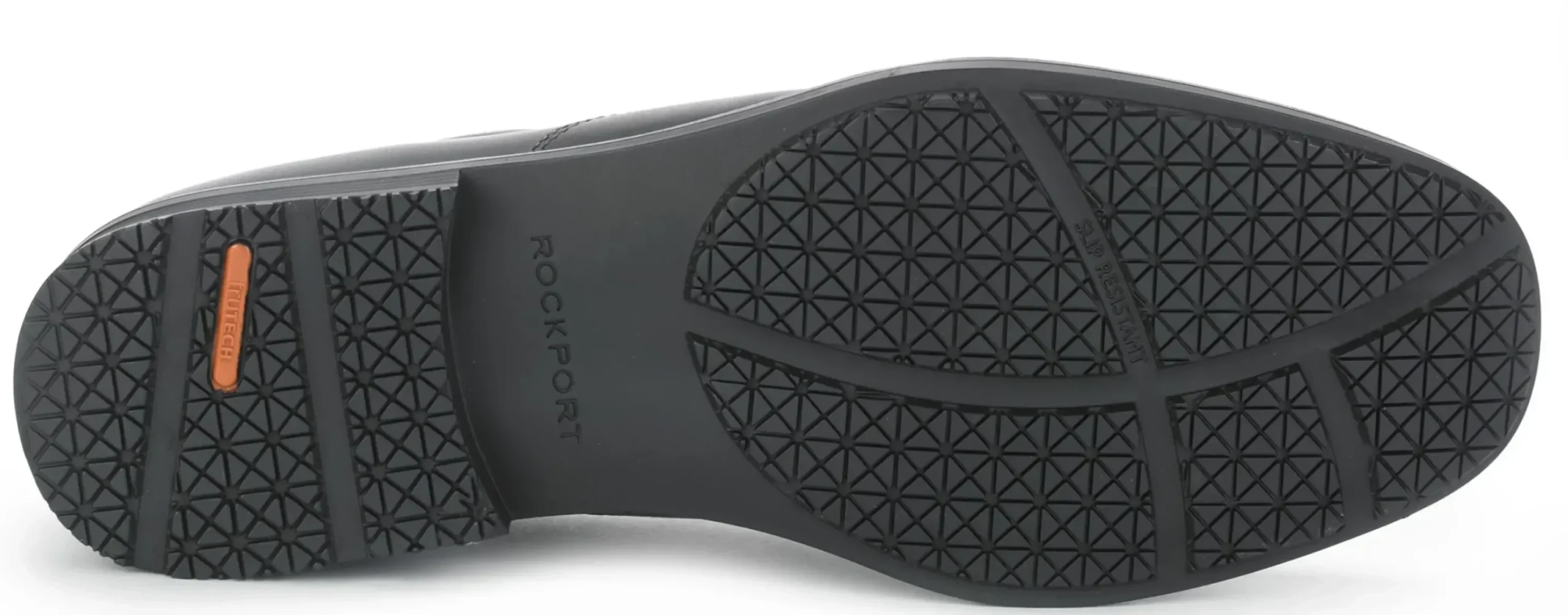 Discount Rockport Essential Details Black Leather Waterproof Slip-On Dress Shoe
