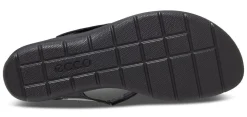 Discount Ecco Felicia Sandal Black Leather Adjustable Strap Wedge Sandal