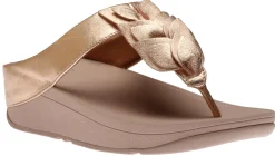 Hot Fit Flop Fino Rose Gold Leather Thong Sandal