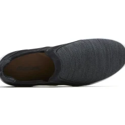 Online Dunham Fitsmart Black Double Gore Slip-On Shoe